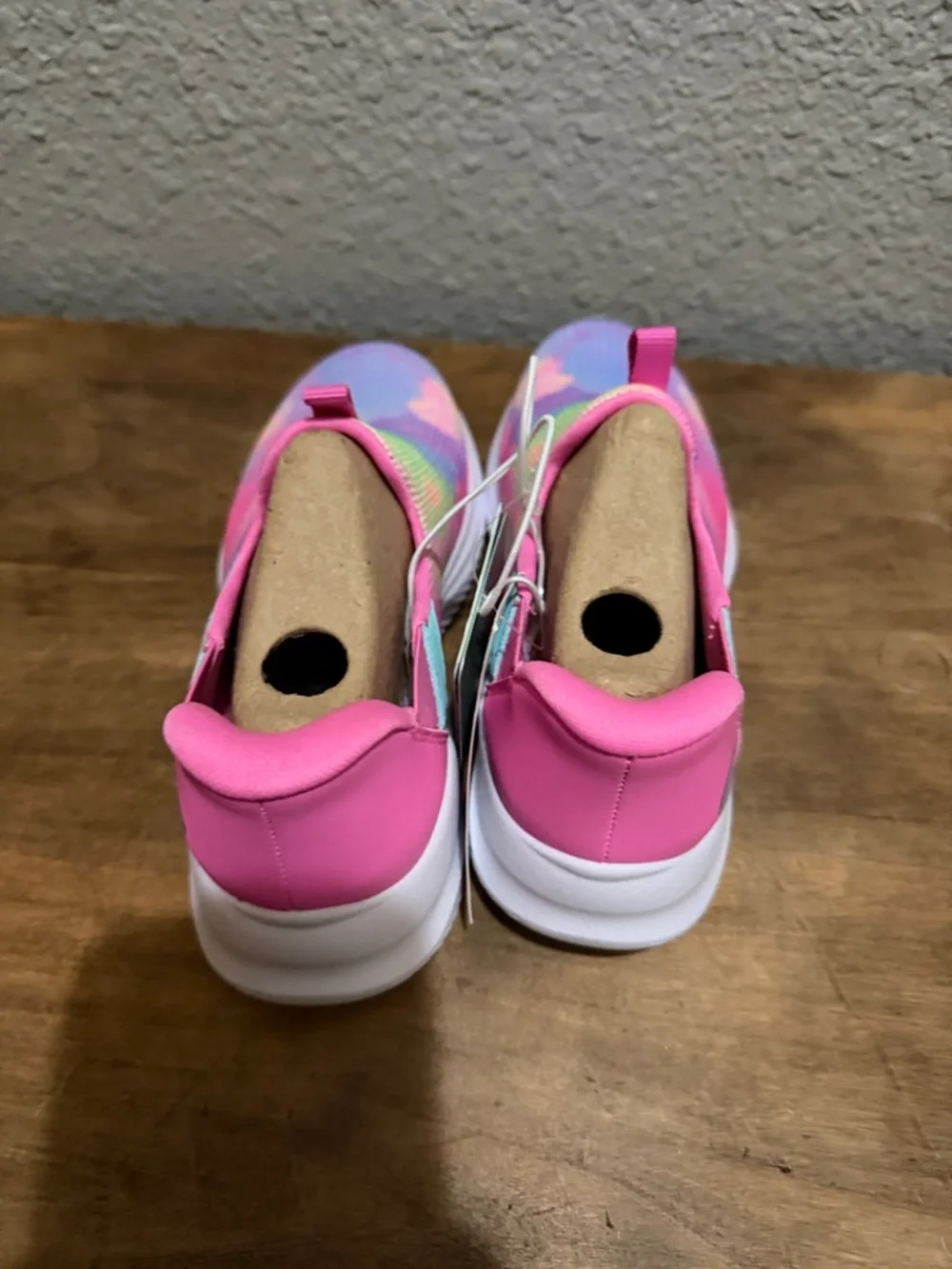 Skechers Kids Slip-On Sneakers - Pink Multi Tie-Dye size 13 NEW IN BOX